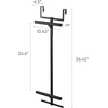 image:imageYAMAZAKI Home 2Tier OvertheDoor Backpack Storage Rack with Hooks WhiteBlack