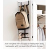 image:imageYAMAZAKI Home 2Tier OvertheDoor Backpack Storage Rack with Hooks WhiteBlack