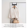 image:imageYAMAZAKI Home 2Tier OvertheDoor Backpack Storage Rack with Hooks WhiteBlack