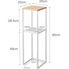 image:imageYAMAZAKI Home 2Tier Shelf Corner Display Side Table Steel  Wood White  Versatile twotier display shelf Spacesaving entryway or bedside console table ideal for humidifiers plants and booksWhite