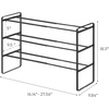 image:imageYAMAZAKI Home 3Tier Expandable Shoe Rack Stackable Closet Organizer WhiteBlack