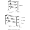 image:imageYAMAZAKI Home 3Tier Expandable Shoe Rack Stackable Closet Organizer WhiteBlack