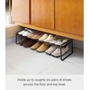 image:imageYAMAZAKI Home 3Tier Expandable Shoe Rack Stackable Closet Organizer WhiteBlack