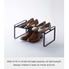 image:imageYAMAZAKI Home 3Tier Expandable Shoe Rack Stackable Closet Organizer WhiteBlack