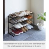 image:imageYAMAZAKI Home 3Tier Expandable Shoe Rack Stackable Closet Organizer WhiteBlack