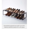 image:imageYAMAZAKI Home 3Tier Expandable Shoe Rack Stackable Closet Organizer WhiteBlack