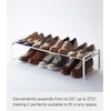 image:imageYAMAZAKI Home 3Tier Expandable Shoe Rack Stackable Closet Organizer WhiteWhite