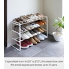 image:imageYAMAZAKI Home 3Tier Expandable Shoe Rack Stackable Closet Organizer WhiteWhite