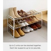 image:imageYAMAZAKI Home 3Tier Expandable Shoe Rack Stackable Closet Organizer WhiteWhite