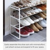 image:imageYAMAZAKI Home 3Tier Expandable Shoe Rack Stackable Closet Organizer WhiteWhite