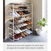 image:imageYAMAZAKI Home 3Tier Expandable Shoe Rack Stackable Closet Organizer WhiteWhite