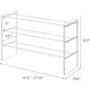 image:imageYAMAZAKI Home 3Tier Expandable Shoe Rack Stackable Closet Organizer WhiteWhite