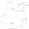 image:imageYAMAZAKI Home 3Tier Expandable Shoe Rack Stackable Closet Organizer WhiteWhite