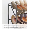image:imageYAMAZAKI Home 4Tier Slim Metal Shoe Rack Narrow Shoe Organizer for Entryway Or Hallway Steel One Size White  Fourtier slim metal shoe rack and narrow shoe organizer Helps keep everyday spaces organized Suits modern home storageBlack
