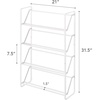 image:imageYAMAZAKI Home 4Tier Slim Metal Shoe Rack Narrow Shoe Organizer for Entryway Or Hallway Steel One Size White  Fourtier slim metal shoe rack and narrow shoe organizer Helps keep everyday spaces organized Suits modern home storageWhite