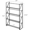 image:imageYAMAZAKI Home 4Tier Slim Metal Shoe Rack Narrow Shoe Organizer for Entryway Or Hallway Steel One Size White  Fourtier slim metal shoe rack and narrow shoe organizer Helps keep everyday spaces organized Suits modern home storageBlack