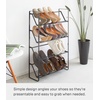 image:imageYAMAZAKI Home 4Tier Slim Metal Shoe Rack Narrow Shoe Organizer for Entryway Or Hallway Steel One Size White  Fourtier slim metal shoe rack and narrow shoe organizer Helps keep everyday spaces organized Suits modern home storageBlack