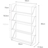 image:imageYAMAZAKI Home 4Tier Slim Metal Shoe Rack Narrow Shoe Organizer for Entryway Or Hallway Steel One Size White  Fourtier slim metal shoe rack and narrow shoe organizer Helps keep everyday spaces organized Suits modern home storageWhite