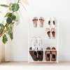 image:imageYAMAZAKI Home 4Tier Slim Metal Shoe Rack Narrow Shoe Organizer for Entryway Or Hallway Steel One Size White  Fourtier slim metal shoe rack and narrow shoe organizer Helps keep everyday spaces organized Suits modern home storageWhite