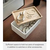 image:imageYAMAZAKI Home Accessory Box with Wooden Lid for Jewelry and Watches Walnut  Compact organizer for sunglasses and daily keepsakes A smart fit for modern homes Helps keep everyday spaces organizedAsh