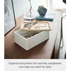 image:imageYAMAZAKI Home Accessory Box with Wooden Lid for Jewelry and Watches Walnut  Compact organizer for sunglasses and daily keepsakes A smart fit for modern homes Helps keep everyday spaces organizedAsh