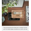 image:imageYAMAZAKI Home Accessory Box with Wooden Lid for Jewelry and Watches Walnut  Compact organizer for sunglasses and daily keepsakes A smart fit for modern homes Helps keep everyday spaces organizedWalnut