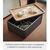 image:imageYAMAZAKI Home Accessory Box with Wooden Lid for Jewelry and Watches Walnut  Compact organizer for sunglasses and daily keepsakes A smart fit for modern homes Helps keep everyday spaces organizedWalnut