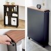image:imageYAMAZAKI Home Bathroom Cart Rolling Slim Utility Storage with Handle YellowBlack