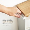 image:imageYAMAZAKI Home Bathroom Cart Rolling Slim Utility Storage with Handle YellowWhite
