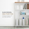 image:imageYAMAZAKI Home Bathroom Cart Rolling Slim Utility Storage with Handle YellowWhite