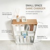 image:imageYAMAZAKI Home Bathroom Cart Rolling Slim Utility Storage with Handle YellowWhite
