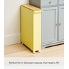 image:imageYAMAZAKI Home Bathroom Cart Rolling Slim Utility Storage with Handle YellowYellow