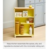 image:imageYAMAZAKI Home Bathroom Cart Rolling Slim Utility Storage with Handle YellowYellow