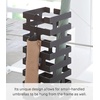 image:imageYAMAZAKI Home Brick Umbrella Stand  Storage for Umbrellas amp Walking Canes  Square  Steel  Holds 4 UmbrellasBlack