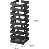 image:imageYAMAZAKI Home Brick Umbrella Stand  Storage for Umbrellas amp Walking Canes  Square  Steel  Holds 4 UmbrellasBlack