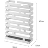image:imageYAMAZAKI Home Brick Umbrella Stand  Storage for Umbrellas amp Walking Canes  Square  Steel  Holds 4 UmbrellasWhite