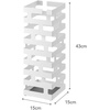 image:imageYAMAZAKI Home Brick Umbrella Stand  Storage for Umbrellas amp Walking Canes  Square  Steel  Holds 4 UmbrellasWhite