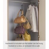 image:imageYAMAZAKI Home Chain Link Bag Holder  Closet Storage Hanging Organizer Rack Steel One Size Black  Chain link bag holder displays purses in a sleek waterfall formation Sturdy steel construction holds up to 22 lbs per hookBlack