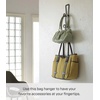 image:imageYAMAZAKI Home Chain Link Bag Holder  Closet Storage Hanging Organizer Rack Steel One Size Black  Chain link bag holder displays purses in a sleek waterfall formation Sturdy steel construction holds up to 22 lbs per hookBlack