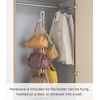 image:imageYAMAZAKI Home Chain Link Bag Holder  Closet Storage Hanging Organizer Rack Steel One Size Black  Chain link bag holder displays purses in a sleek waterfall formation Sturdy steel construction holds up to 22 lbs per hookWhite