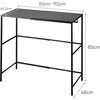 image:imageYAMAZAKI Home Expandable Closet Rack OverSuitcase Organizer Steel Black  Create storage space above luggage in your closet with this adjustable shelf Holds bins on top with a bar below for hangersBlack