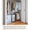 image:imageYAMAZAKI Home Expandable Closet Rack OverSuitcase Organizer Steel Black  Create storage space above luggage in your closet with this adjustable shelf Holds bins on top with a bar below for hangersWhite
