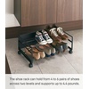 image:imageYAMAZAKI Home Frame Rolling Shoe Rack Compact Entryway Or Bedroom Metal Shoe Organizer With Wheels Steel  Holds 4 Shoes 6 Heels  Compact shoe organizer on wheels for easy mobility Ideal for entryway or bedroom storage Easily roll under furnitureBlack
