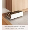 image:imageYAMAZAKI Home Frame Rolling Shoe Rack Compact Entryway Or Bedroom Metal Shoe Organizer With Wheels Steel  Holds 4 Shoes 6 Heels  Compact shoe organizer on wheels for easy mobility Ideal for entryway or bedroom storage Easily roll under furnitureWhite