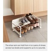 image:imageYAMAZAKI Home Frame Rolling Shoe Rack Compact Entryway Or Bedroom Metal Shoe Organizer With Wheels Steel  Holds 4 Shoes 6 Heels  Compact shoe organizer on wheels for easy mobility Ideal for entryway or bedroom storage Easily roll under furnitureWhite