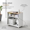 image:imageYAMAZAKI Home Hideaway Storage Cart Rolling Cart Adjustable Shelves White  Versatile rolling printer stand and mobile office organizer Rolling cart design with builtin wheels for easy mobilityWhite