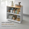 image:imageYAMAZAKI Home Hideaway Storage Cart Rolling Cart Adjustable Shelves White  Versatile rolling printer stand and mobile office organizer Rolling cart design with builtin wheels for easy mobilityWhite