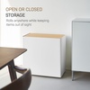 image:imageYAMAZAKI Home Hideaway Storage Cart Rolling Cart Adjustable Shelves White  Versatile rolling printer stand and mobile office organizer Rolling cart design with builtin wheels for easy mobilityWhite