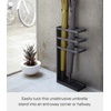 image:imageYAMAZAKI Home Layer Freestanding Umbrella HolderUmbrella Stand For UmbrellasCanesWalking Sticks  Steel  Holds Umbrellas At Least 105 LongBlack