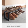 image:imageYAMAZAKI Home Line Expanding Shoe Rack Metal Adjustable  Single 6  Steel  Holds 4 To 8 ShoesBlack